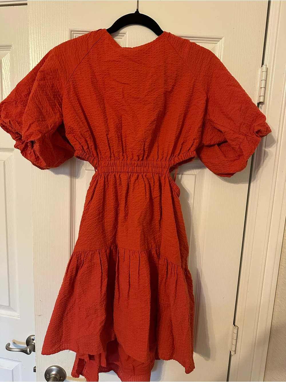 Madewell Puff Sleeve Tiered Dress